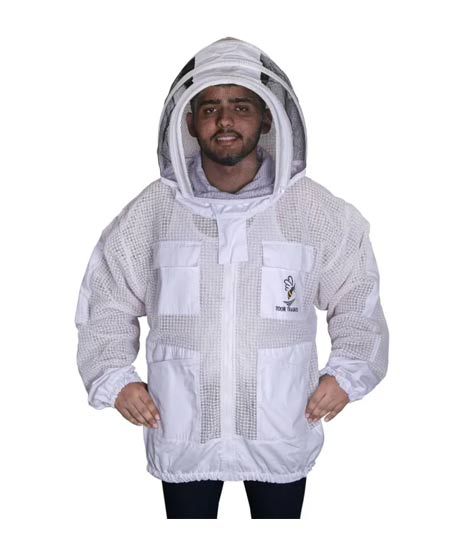 iShopping - Toor Traders 3 Layer Ultra Breeze Ventilated Honey Beekeepers with Round Veil Jacket For Unisex 