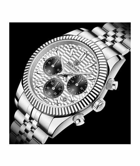 iShopping - Benyar Chronograph Men's Watch Silver (BY-1284)