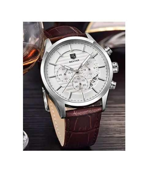 iShopping - Benyar Exclusive Chronograph Edition Men's Watch Brown (BY-807)
