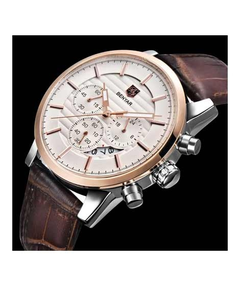 iShopping - Benyar Exclusive Chronograph Edition Men's Watch Dark Brown (BY-805)