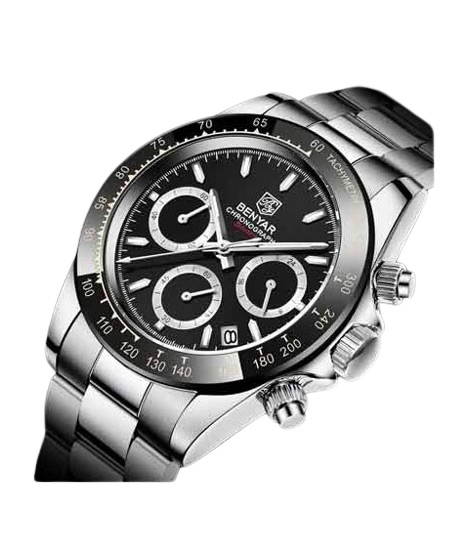 iShopping - Benyar Exclusive Chronograph Edition Men's Watch Silver (BY-1178)