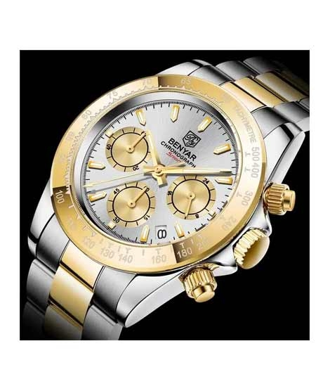 iShopping - Benyar Exclusive Chronograph Edition Men's Watch Two Tone (BY-1179)