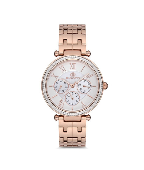 iShopping - Bigotti Analog Femme's Stainless Steel Women's Watch Rose Gold (BG.1.10145-4)