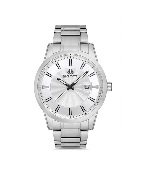 iShopping - Bigotti Stainless Steel Men's Watch Silver (BG.1.10181-5)