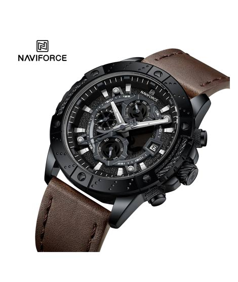 iShopping - Naviforce Chronocrest Edition Watch For Men Brown (NF-8055-1)