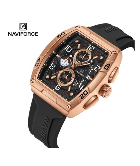 iShopping - Naviforce Precision Square Watch For Men Black (Nf-8052-5)