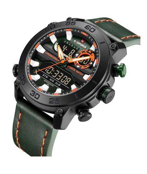 iShopping - Naviforce TimeSplit Watch For Men Green (nf-9235-3)