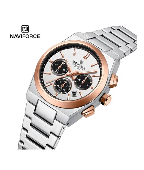 iShopping - Naviforce Bond Chrono Watch For Women Two Tone (NF-8048l-6)