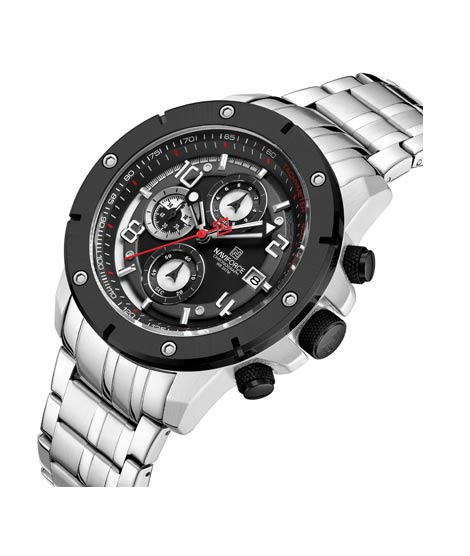 iShopping - Naviforce Elitex Watch For Men Silver (nf-8056-6)