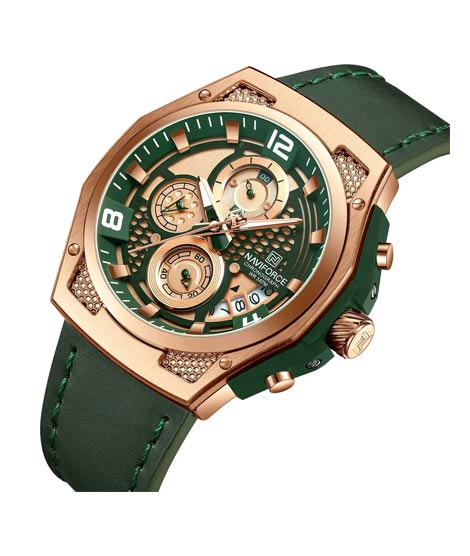 iShopping - Naviforce Leather X Watch For Men Green (nf-8051-5)
