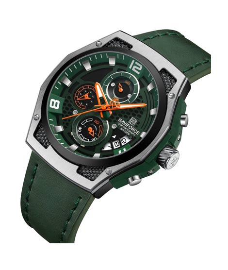 iShopping - Naviforce Leather X Watch For Men Green (nf-8051-6)