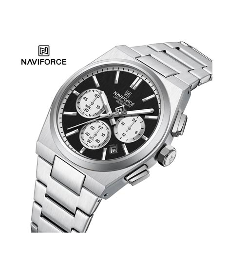 iShopping - Naviforce Bond Chrono Watch For Men Silver (NF-8048G-5)