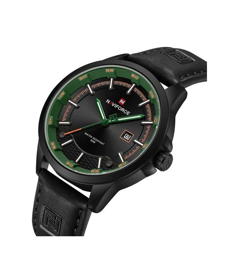 iShopping - Naviforce Sophisti Date Watch For Men Black Green (NF-9248-10)