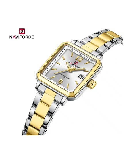 iShopping - Naviforce Square Class Edition Watch For Couple Two Tone (NF-9252c-2)