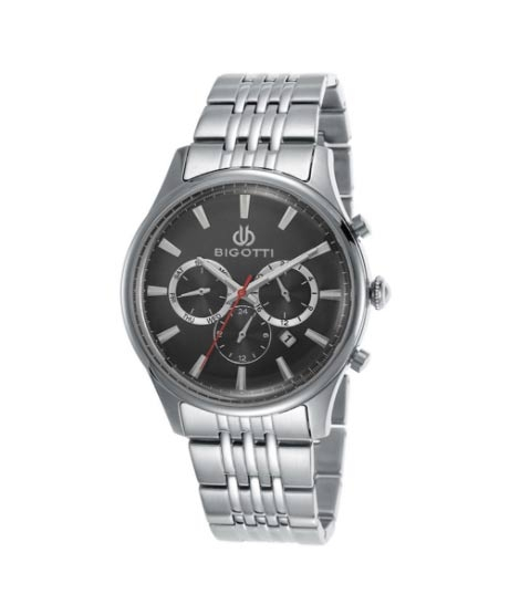 iShopping - Bigotti Analog Stainless Steel Men's Watch Silver (BG.1.10007-3)