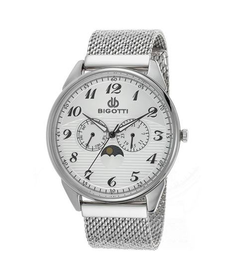 iShopping - Bigotti Analog Stainless Steel Men's Watch Silver (BG.1.10020-1)