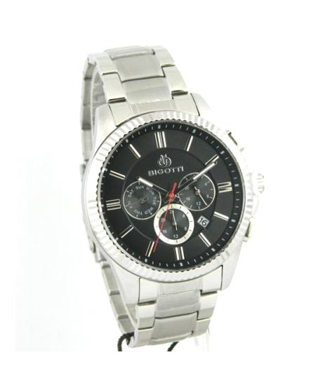iShopping - Bigotti Chronograph Stainless Steel Men's Watch Silver (BG.1.10065-1)