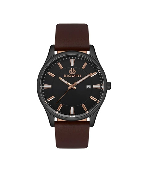 iShopping - Bigotti Leather Men's Watch Brown (BG.1.10239-5)