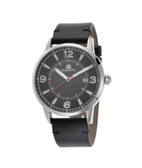 iShopping - Bigotti Milano Leather Men's Watch Black (BG.1.10085-1)