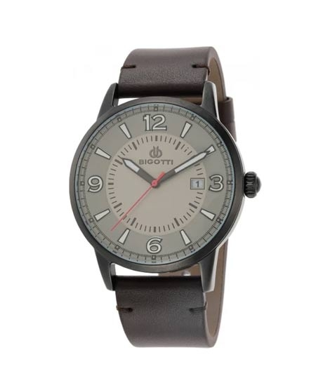 iShopping - Bigotti Milano Leather Men's Watch Black (BG.1.10085-3)