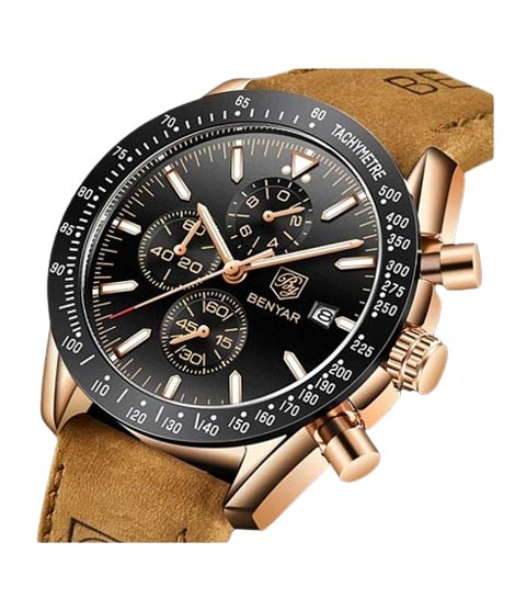 iShopping - Benyar Chronograph Edition Men's Watch Brown (BY-1121)