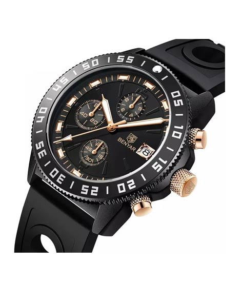 iShopping - Benyar Elegantie Men's Watch Black (By-5198-1)