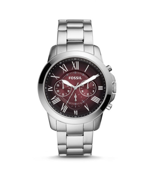 iShopping - Fossil Grant Chronograph Men's Watch Silver (FS5628P)