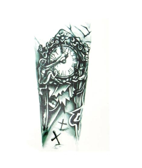 iShopping - Ferozi Traders Chest Clock Temporary Tattoo Sticker 