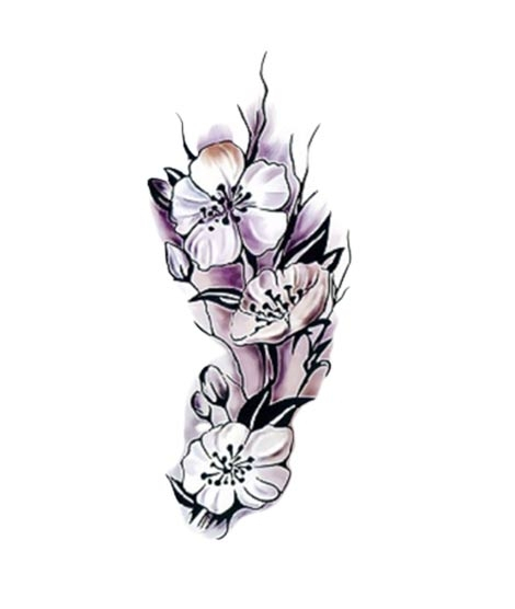iShopping - Ferozi Traders Dark Rose Flowers Temporary Tattoo Stickers