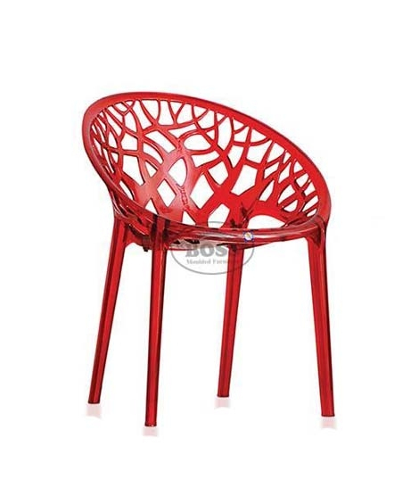 iShopping - Boss Poly Carbonate Crystal Tree Chair Red Wine (BP-309-PC)