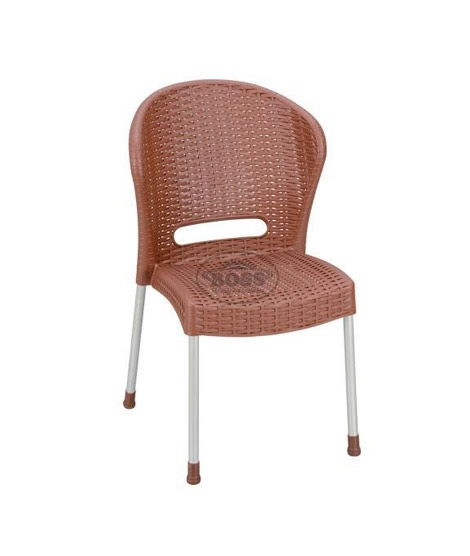 iShopping - Boss Steel Plastic Jack Rattan Chair Without Arms Chocolate (BP-662-CHC)