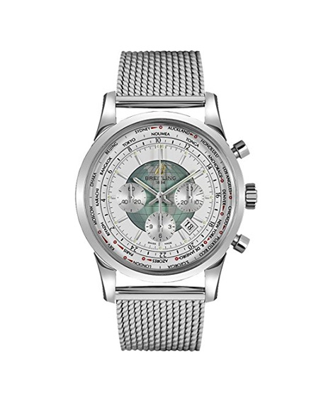 iShopping - Breitling Transocean Chronograph Unitime Men's Watch Silver (AB0510U0/A732-152A)