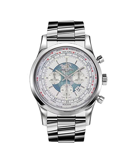 iShopping - Breitling Transocean Chronograph Unitime Men's Watch Silver (AB0510U0/A732-167A)