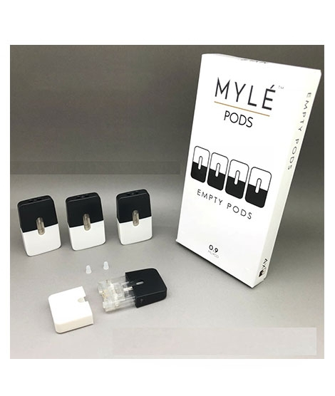iShopping - Myle Empty Pods 0.9ml Replacement Pod Cartridge For Vape Black
