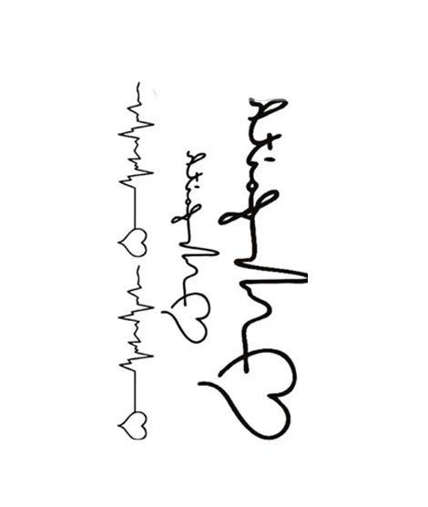 iShopping - G-Mart Electrocardiogram Love Temporary Tattoo Sticker