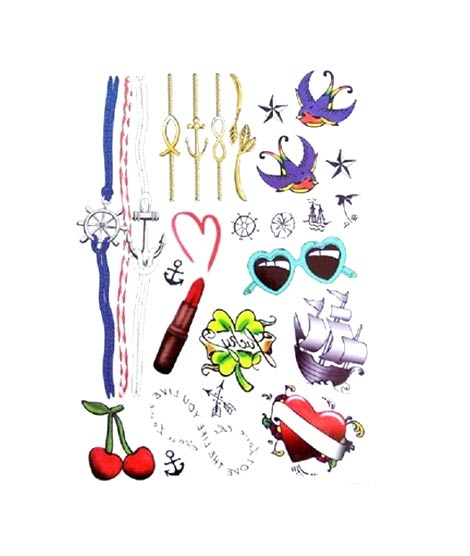 iShopping - G-Mart Anchor Chain Compass Pattern Temporary Tattoo