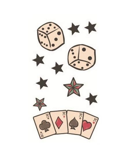 iShopping - G-Mart Poker Dice Temporary Tattoo Stickers