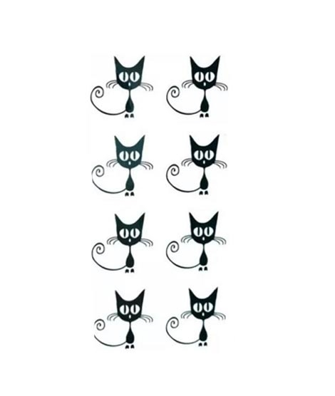 iShopping - G-Mart Cat Scare Cartoon Temporary Tattoo Sticker