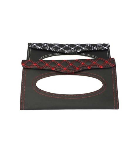 iShopping - G-Mart PU Leather Car Sun Visor Tissue Box - Black