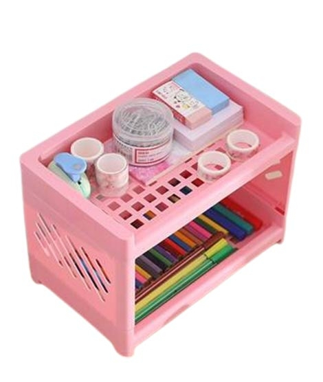 iShopping - G-Mart Plastic Foldable Double Layer Storage Rack