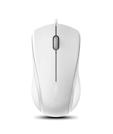 iShopping - Rapoo Slient Optical Wired Mouse (N1200)-White