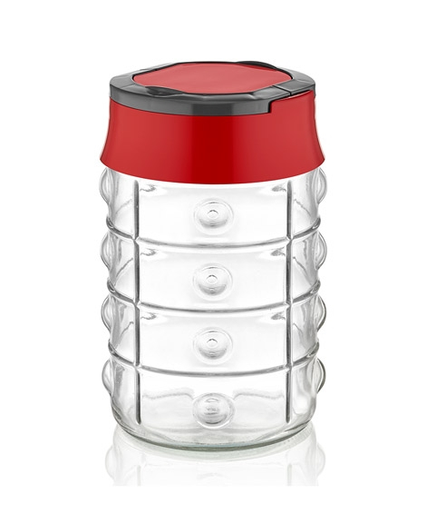 iShopping - Qlux Active Button Jar 1.5Ltr Red (C-00212)