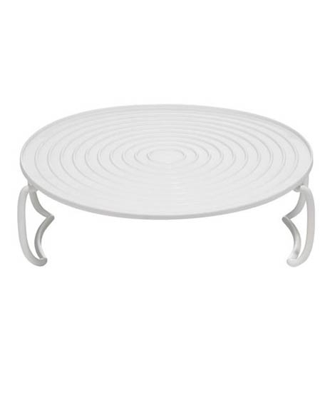 iShopping - Premier Home Microwave Folding Tray & Stand - White (805159)