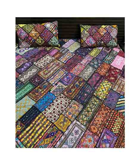 iShopping - Cano Cristles Traditional Sindhi Rilli Bedsheet (King Size)
