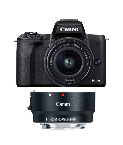iShopping - Canon EOS M50 Mark II With 15-45mm Lens & EOS M Mount Adapter