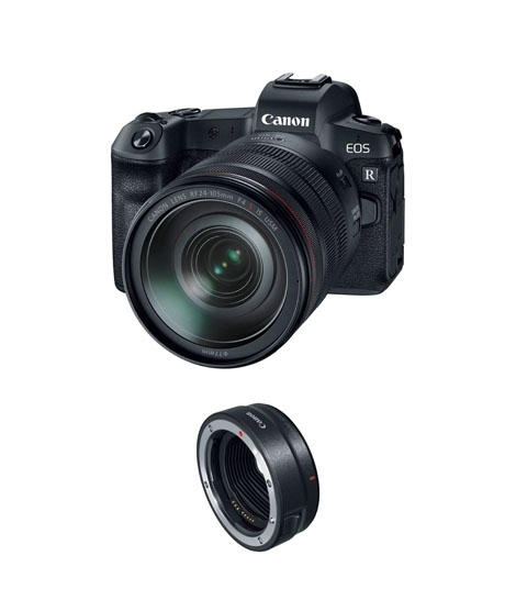 iShopping - Canon EOS R Mirrorless Digital Camera with 24-105mm Lens and Mount Adapter - MBM Warranty
