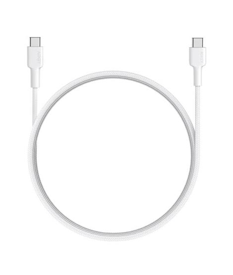 iShopping - Aukey Impluse Nylon Braided USB C To C Cable 2.0 - White (CB-CD45)
