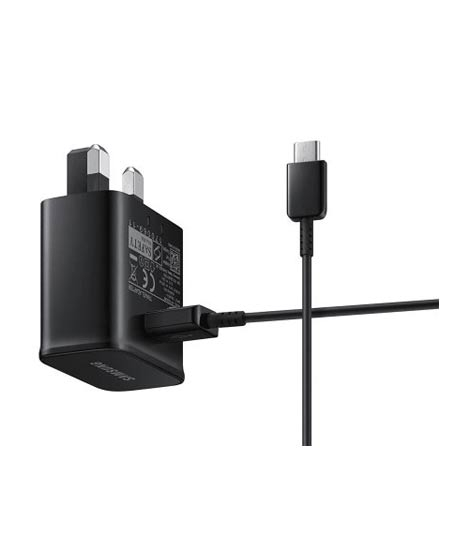 iShopping - Samsung 15W 3 Pin Super Fast Charger With Cable Black