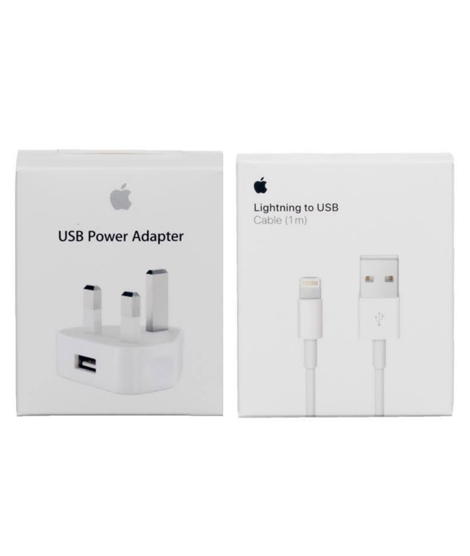 iShopping - Apple 5W USB Power 3-PIN Adapter With USB Data Cable