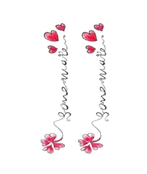 iShopping - Ferozi Traders Red Heart Blossom Flower Temporary Tattoo Sticker